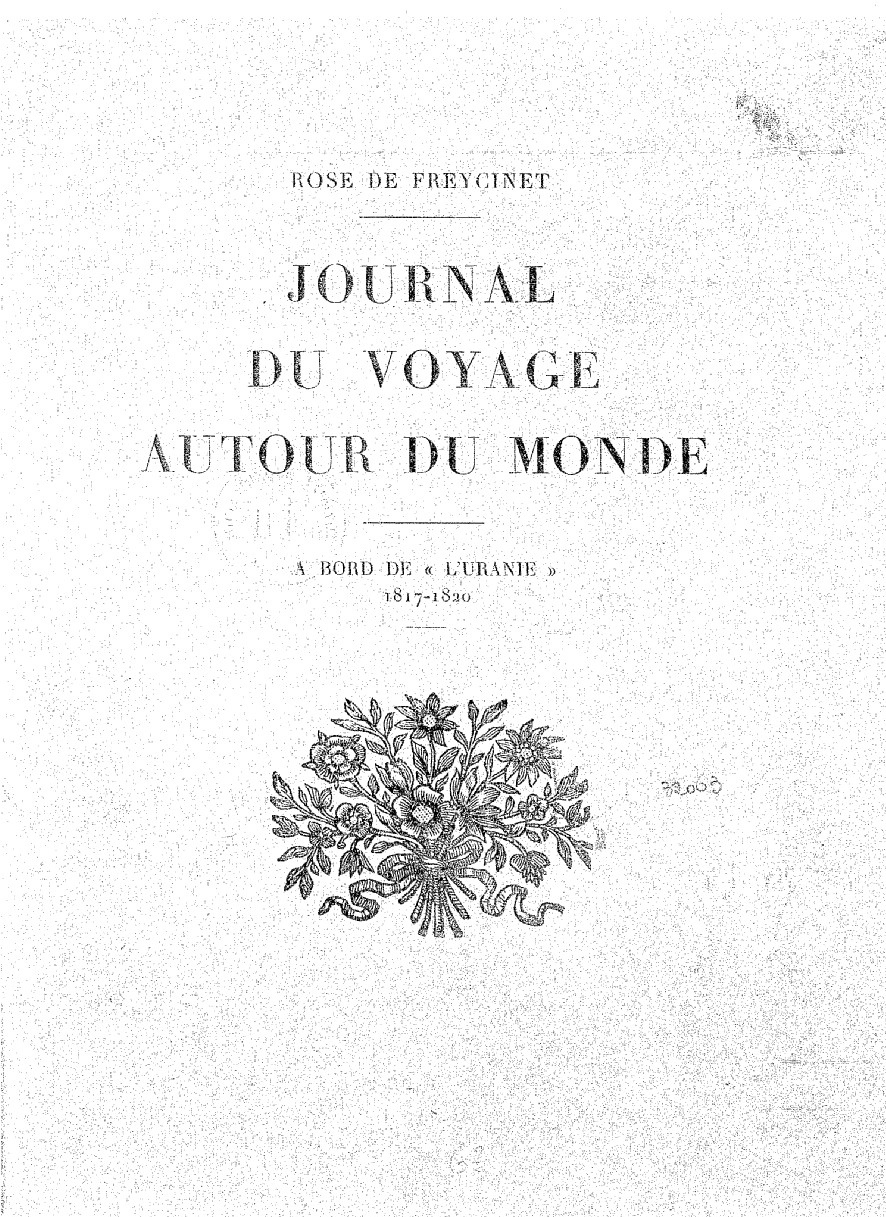Title page of the Journal de madame Rose de Freycinet
